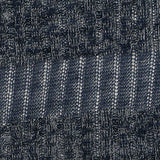 Jacquard Viscose Polyester Blend Stretch Rib Knit Fabric, 115 gsm, 145 cm — Navy — texture