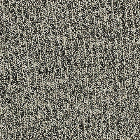 Dark Grey Marl Rib Knit, Viscose-Poly, 185 gsm