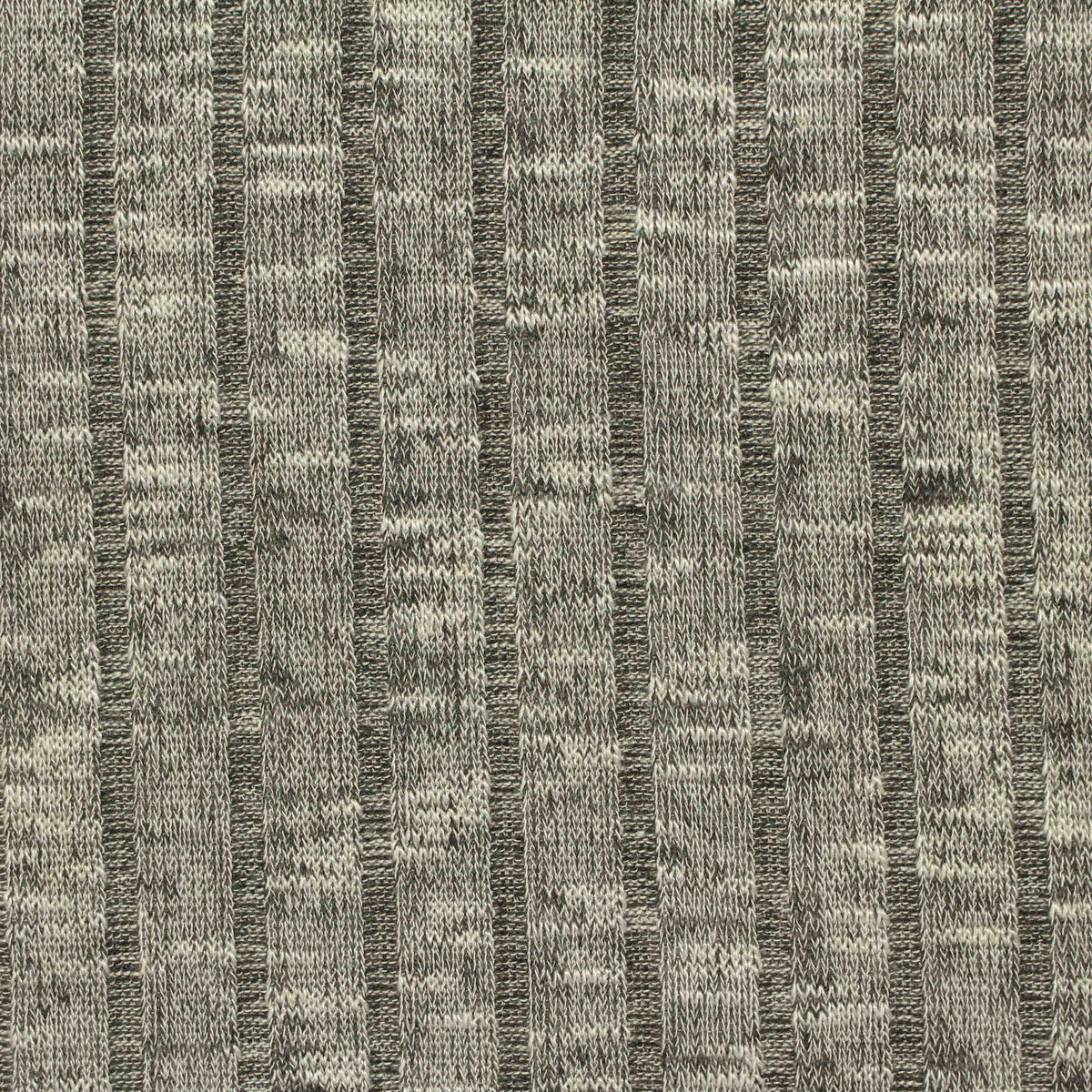 Grey Marl Rib Knit, Viscose-Poly, 190 gsm, 142 cm