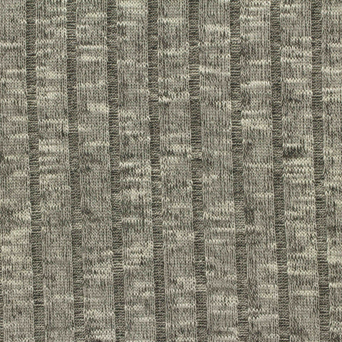 Grey Marl Rib Knit, Viscose-Poly, 190 gsm, 142 cm
