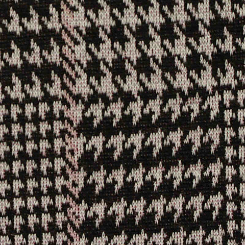 Black Houndstooth Knit, Poly-Viscose, 260 gsm