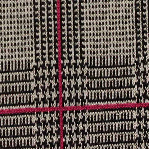 Black Plaid Jacquard, Polyester, 260 gsm, 165 cm, ref EF-210508