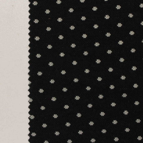 White Dots Jacquard, Cotton-Poly, 270 gsm