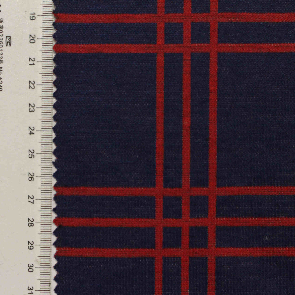 Red Plaid Jacquard, Polyester, 260 gsm