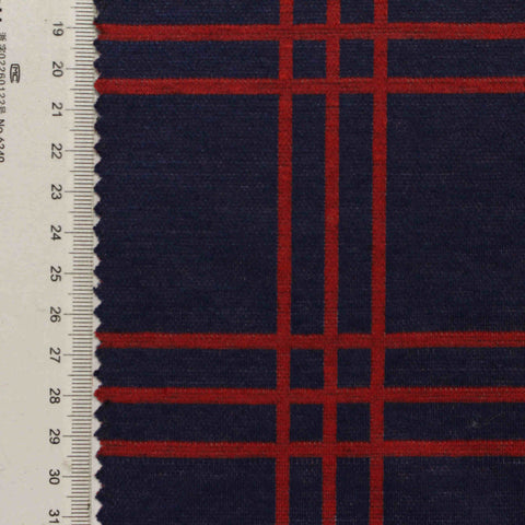 Red Plaid Jacquard, Polyester, 260 gsm