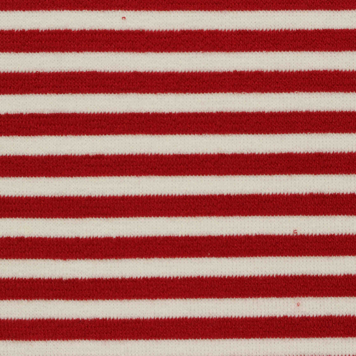 Red Horizontal-Stripe Interlock Knit, Poly-Viscose
