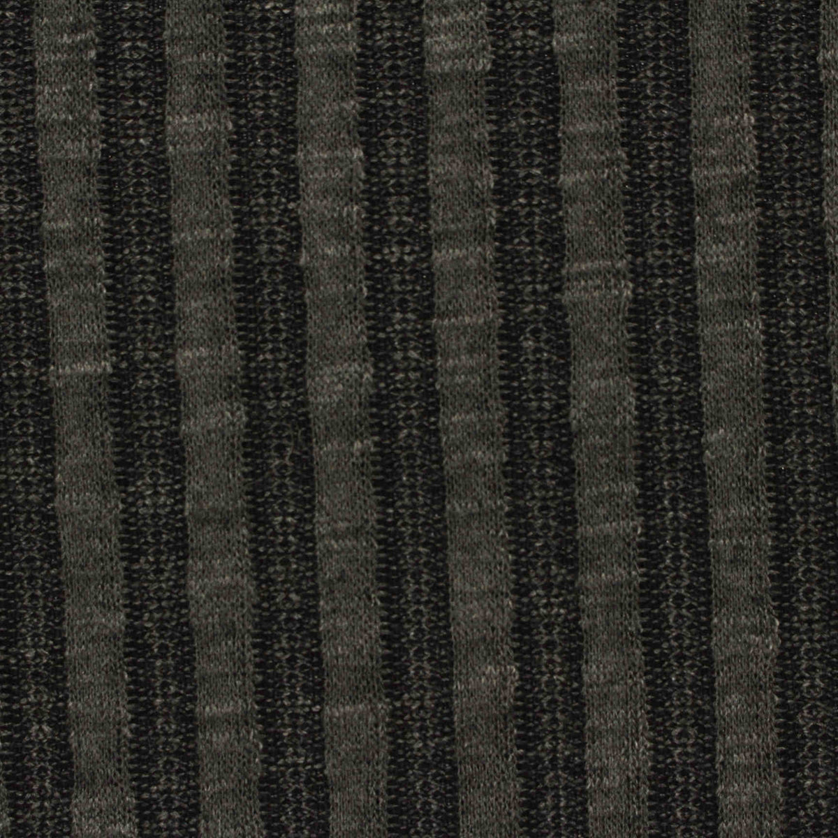 Dark Grey Stripes Rib Knit, Poly-Viscose, 170 gsm