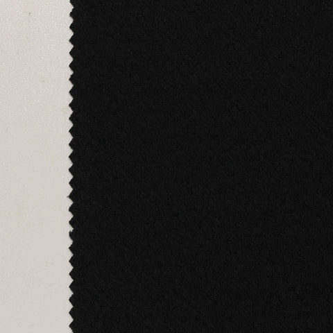 Jacquard Polyester Stretch Interlock Knit Fabric, 250 gsm, 160 cm — Black