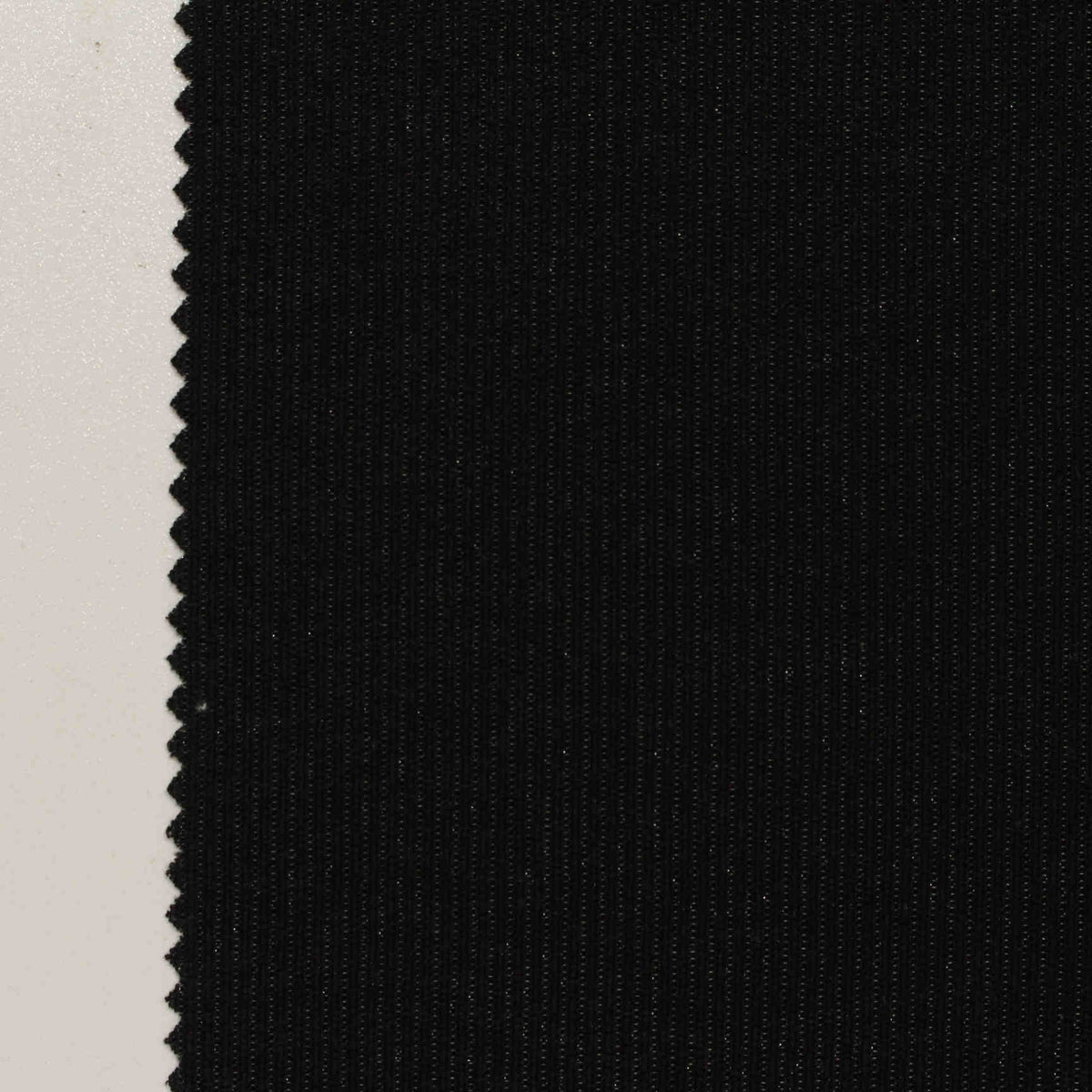 Rib Knit Fabric, 185 gsm, 135 cm — Black