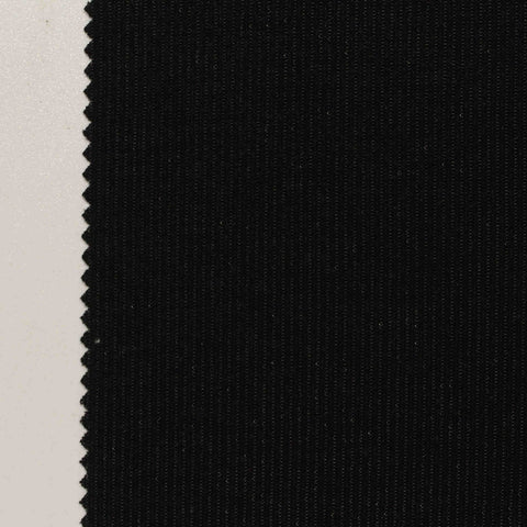 Rib Knit Fabric, 185 gsm, 135 cm — Black