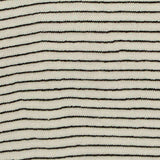 Black Horizontal-Stripe Jersey Knit, Poly-Cotton — texture