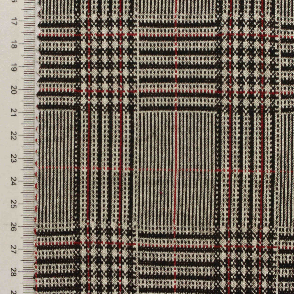 Black Plaid Jacquard, Poly-Viscose, 270 gsm