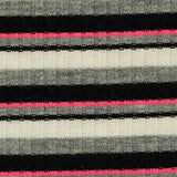 Black Horizontal-Stripe Rib Knit, Poly-Viscose — texture