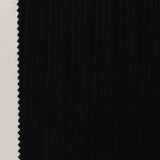 Polyester Stretch Rib Knit Fabric, 230 gsm, 140 cm — Black