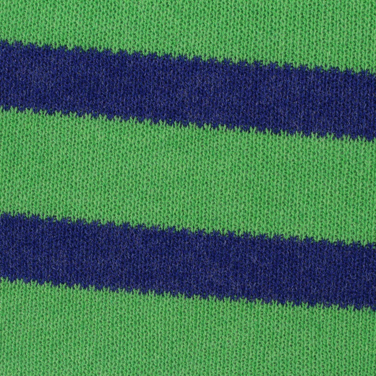 Green Horizontal-Stripe Interlock Knit, Poly-Viscose