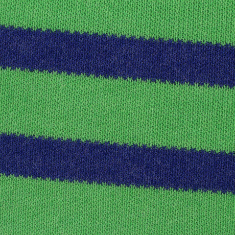 Green Horizontal-Stripe Interlock Knit, Poly-Viscose