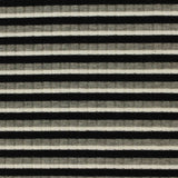 Black Horizontal-Stripe Rib Knit, Poly-Viscose