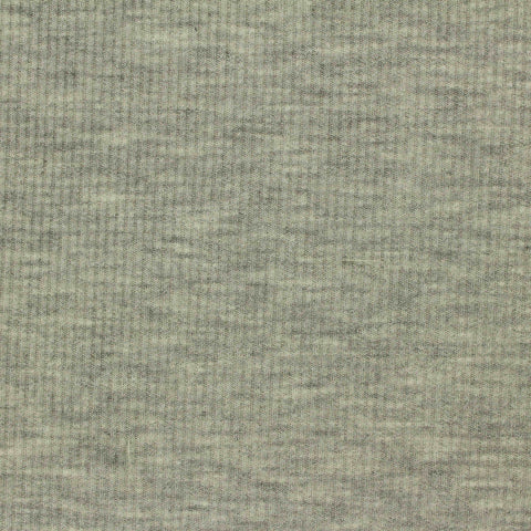 Grey Heather Rib Knit, Poly-Viscose, 150 gsm