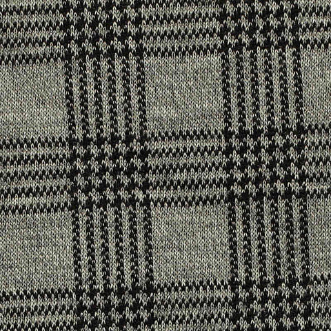 Black Plaid Jacquard, Polyester, 310 gsm