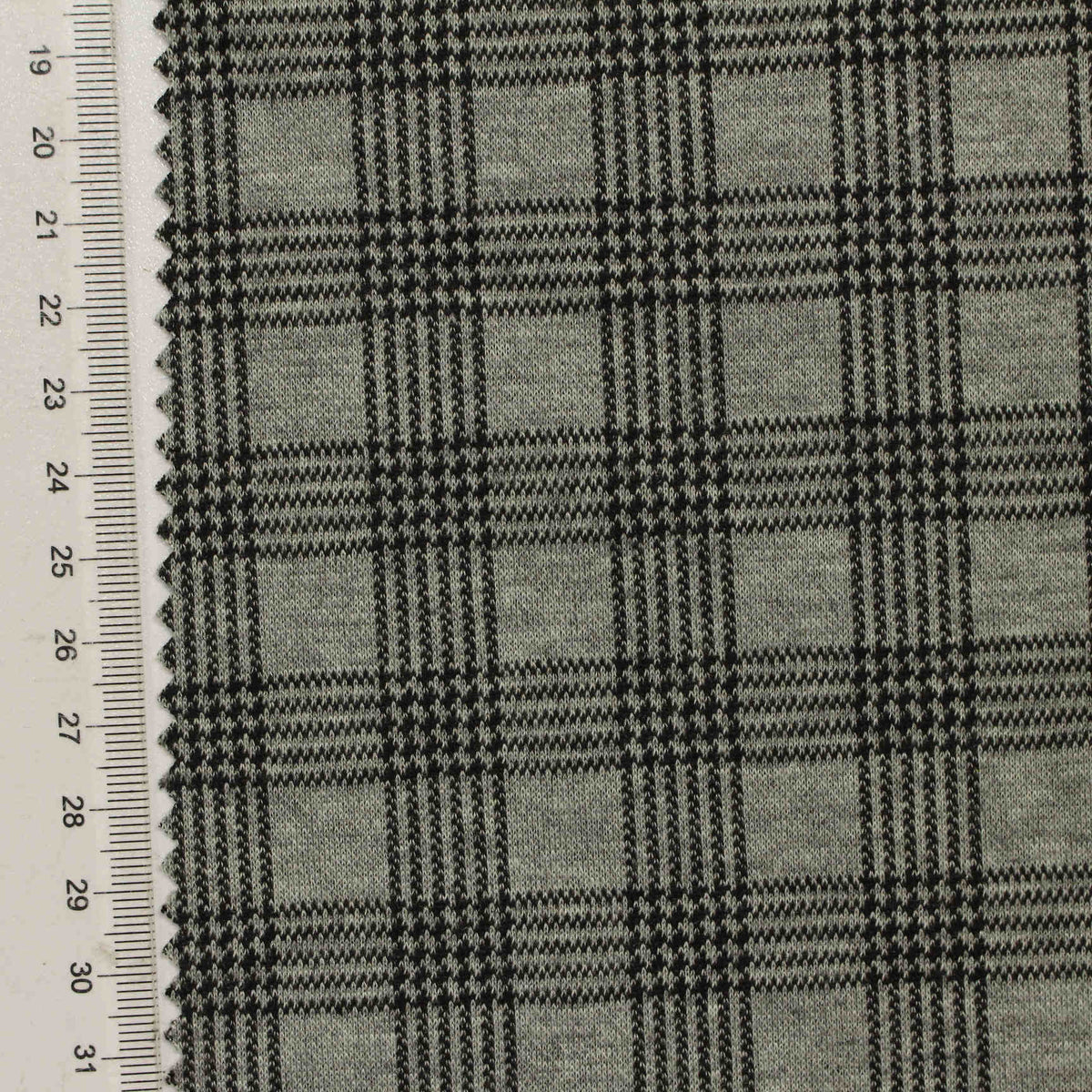 Black Plaid Jacquard, Polyester, 310 gsm