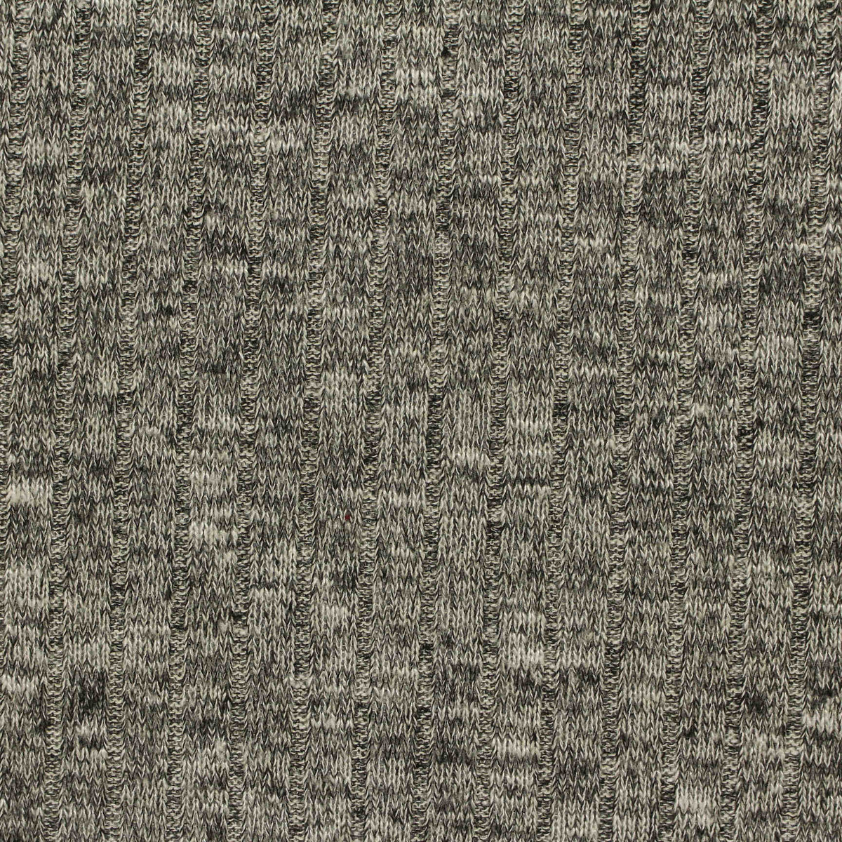 Heathered Grey Marl Rib Knit, Poly-Viscose, 210 gsm