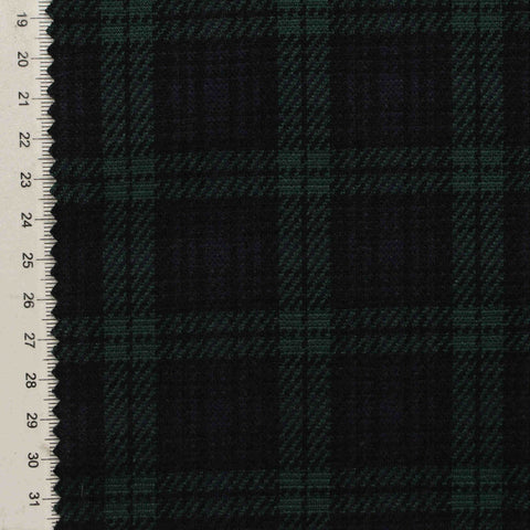 Dark Green Plaid Jacquard, Polyester, 260 gsm