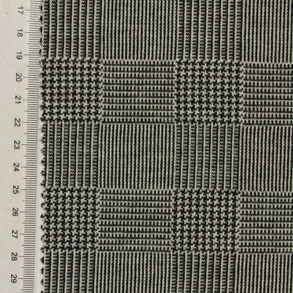 Black Plaid Jacquard, Poly-Viscose, 330 gsm
