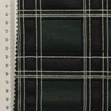 Dark Green Plaid Jacquard, Poly-Viscose