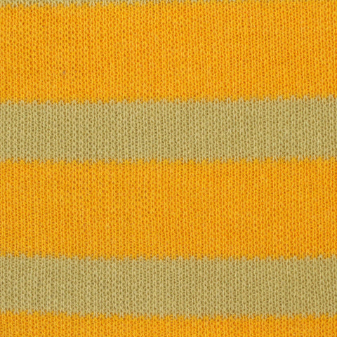 Orange Horizontal-Stripe Interlock Knit, Poly-Viscose