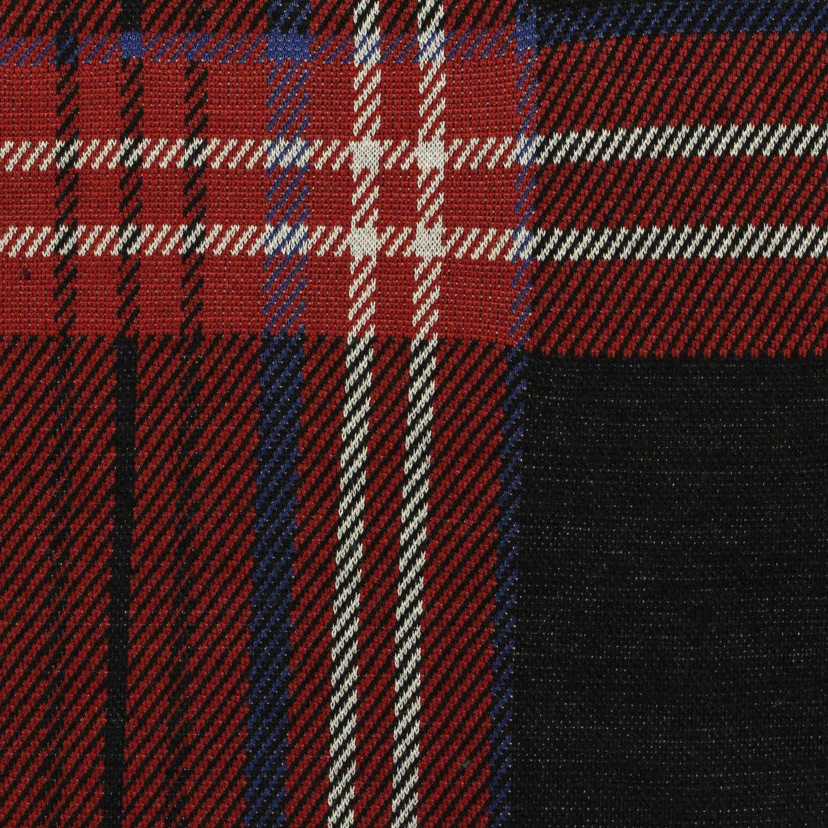 Red Plaid Jacquard, Poly-Viscose