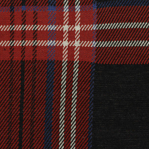 Red Plaid Jacquard, Poly-Viscose