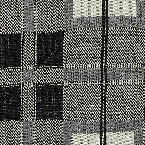 Black Plaid Jacquard, Polyester, 280 gsm