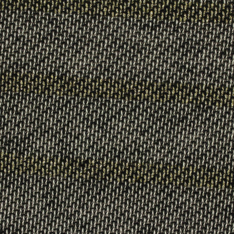 Gold Horizontal-Stripe Chunky Knit, Polyester, 230 gsm