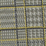 Grey Houndstooth Interlock Knit, Poly-Viscose — texture