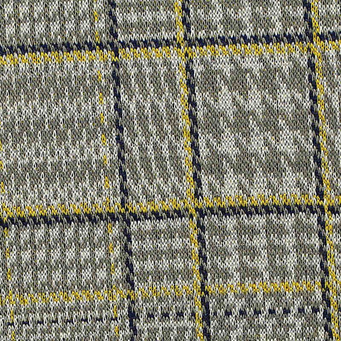 Grey Houndstooth Interlock Knit, Poly-Viscose