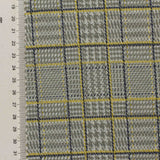 Grey Houndstooth Interlock Knit, Poly-Viscose