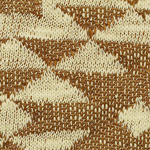 Brown Geometric-Diamond Jersey Knit, Cotton-Poly