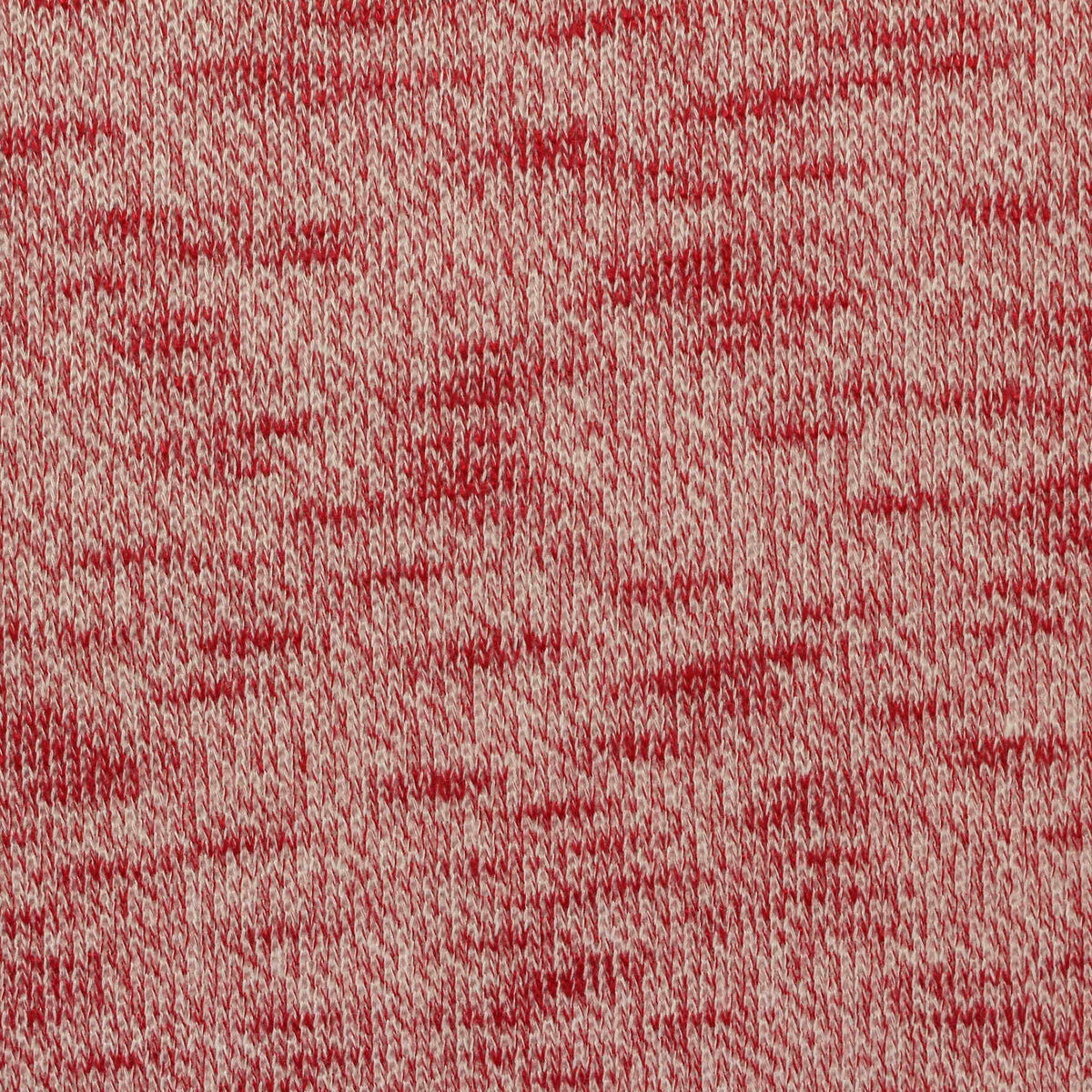 Red Marl Interlock Knit, Poly-Viscose, 240 gsm