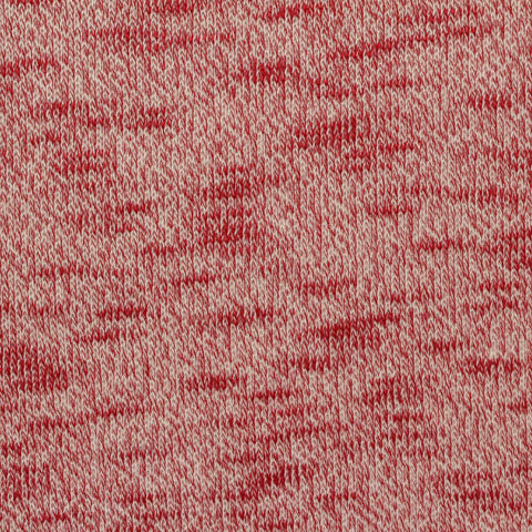 Red Marl Interlock Knit, Poly-Viscose, 240 gsm