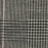 Black Plaid Interlock Knit, Polyester — texture