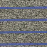Blue Horizontal-Stripe Knit, Viscose-Poly