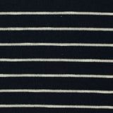 White Horizontal-Stripe Jersey Knit, Polyester
