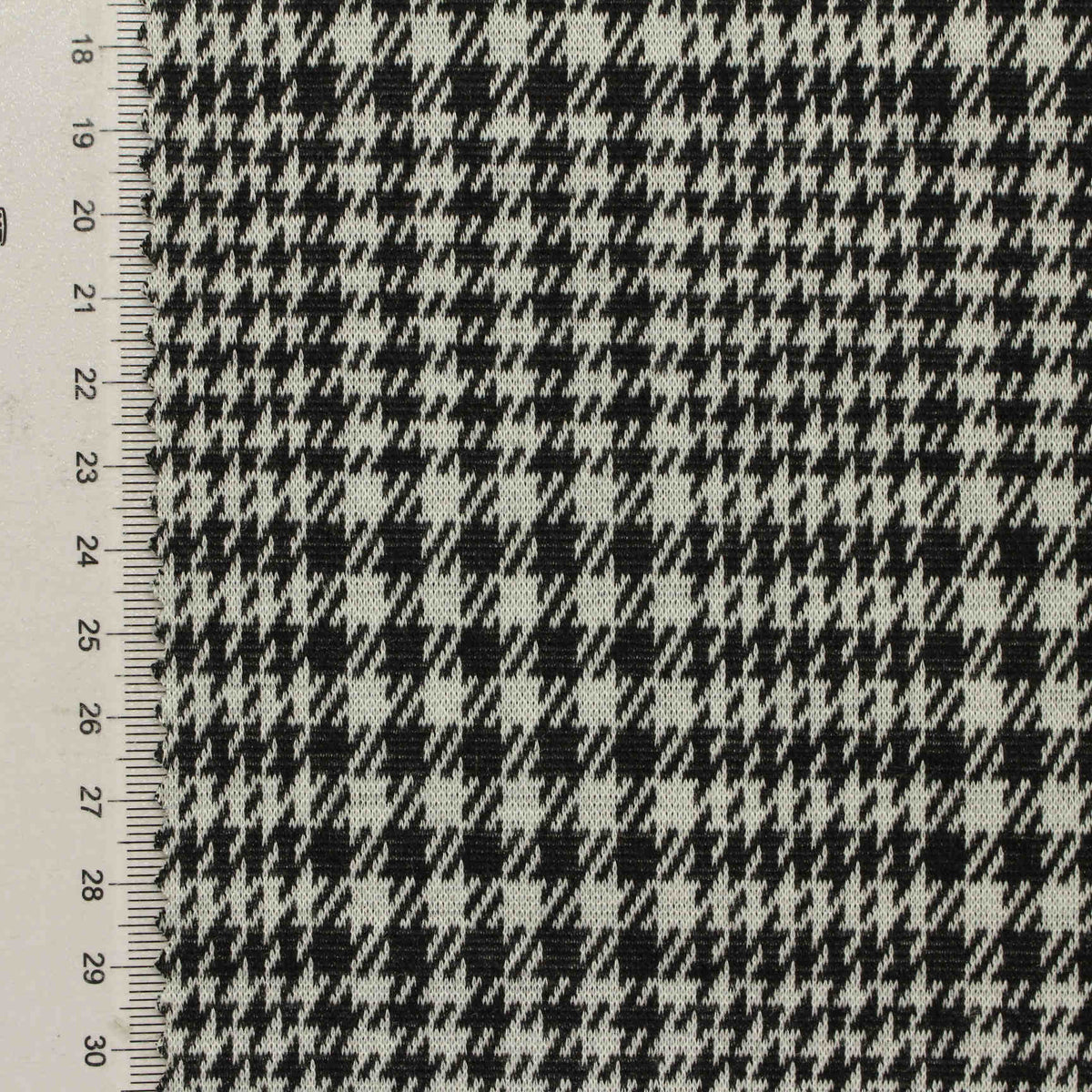 Black Houndstooth Knit, Polyester, 260 gsm, 155 cm, ref EF-210793