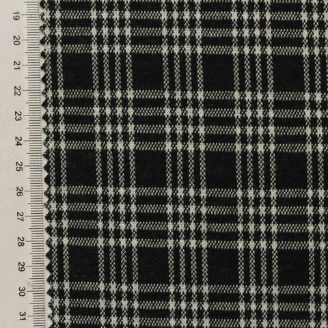 Black Plaid Jacquard, Polyester, 290 gsm, 160 cm, ref EF-210800