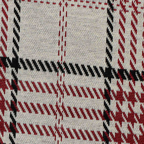 Red Plaid Jacquard, Polyester, 300 gsm, 155 cm, ref EF-210812