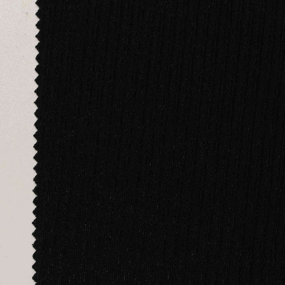 Viscose Polyester Rib Knit Fabric, 270 gsm, 150 cm — Black