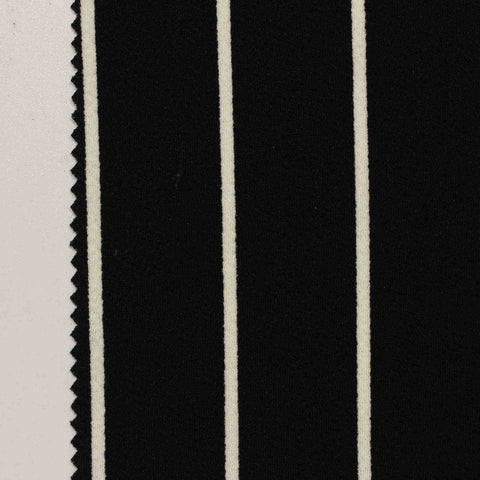 Cream Vertical-Stripe Knit, Polyester
