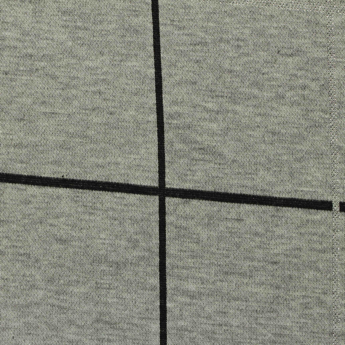 Dark Grey Check Interlock Knit, Polyester