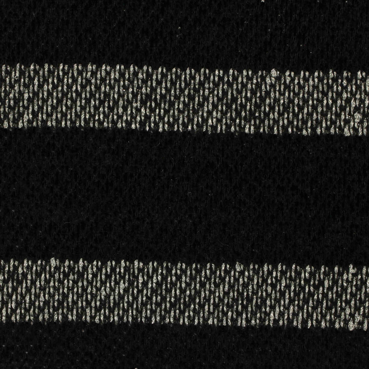 Black Horizontal-Stripe Chenille, Polyester, 290 gsm