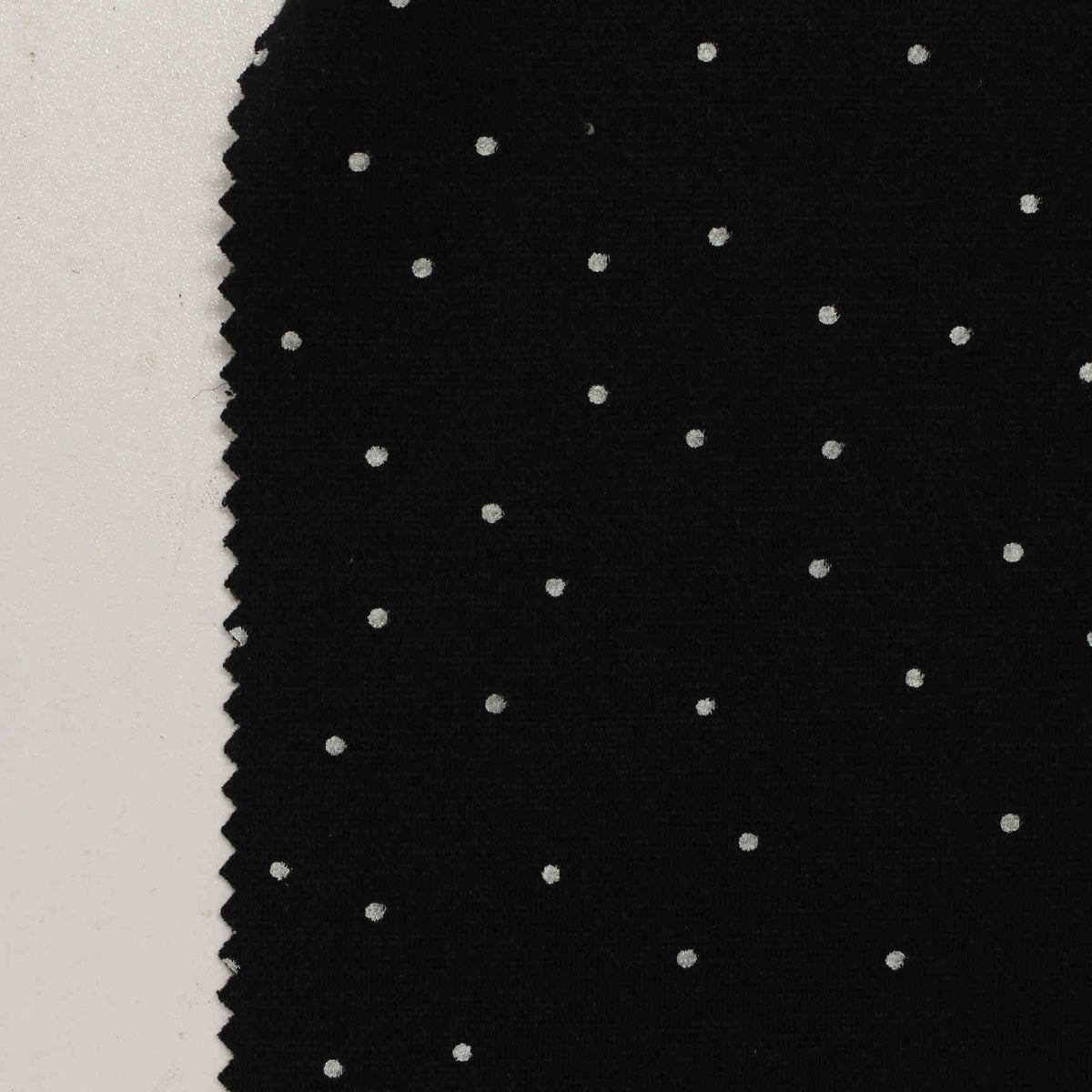 White Dots Interlock Knit, Poly-Viscose